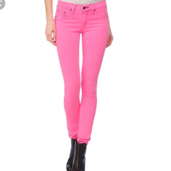 rag & bone Denim - Rag & Bone Hot Neon Pink Legging Jeans 27
